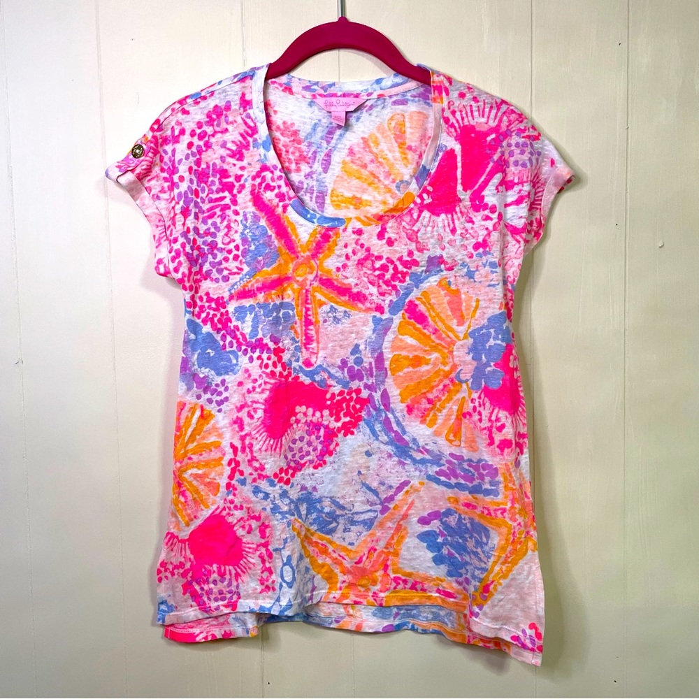 Lilly Pulitzer Colorful Coastal Tee - NWT Size XXS